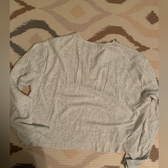 Topshop Granddad Ribbed Top - Picture 3 of 4